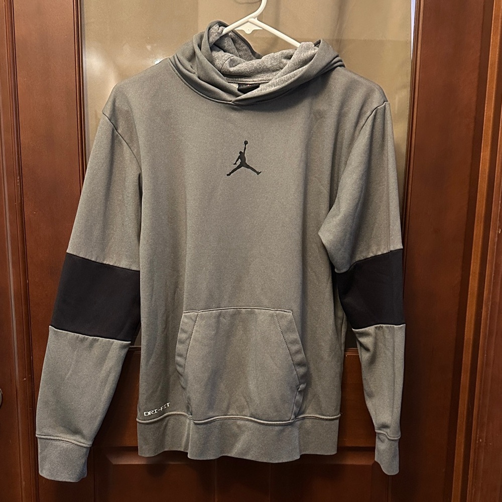 Nike Gray and Black Youth Hoodie